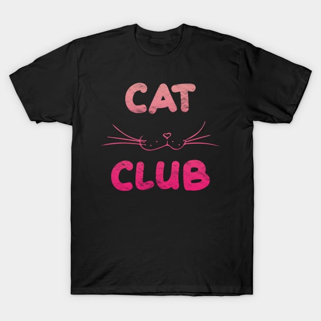Cat Club - Pink T-Shirt by Scailaret